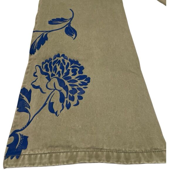 Tommy Hilfiger Floral Pants Wide Leg Cargo Khaki Size 4 Y2K Vintage - Picture 10 of 12